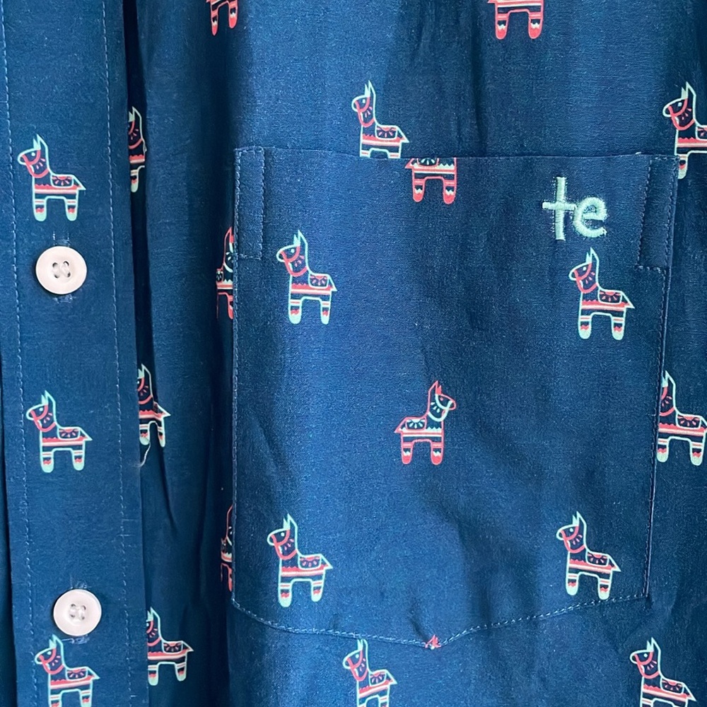 Men's Tipsy Elves Llama Button Up Shirt Size Large